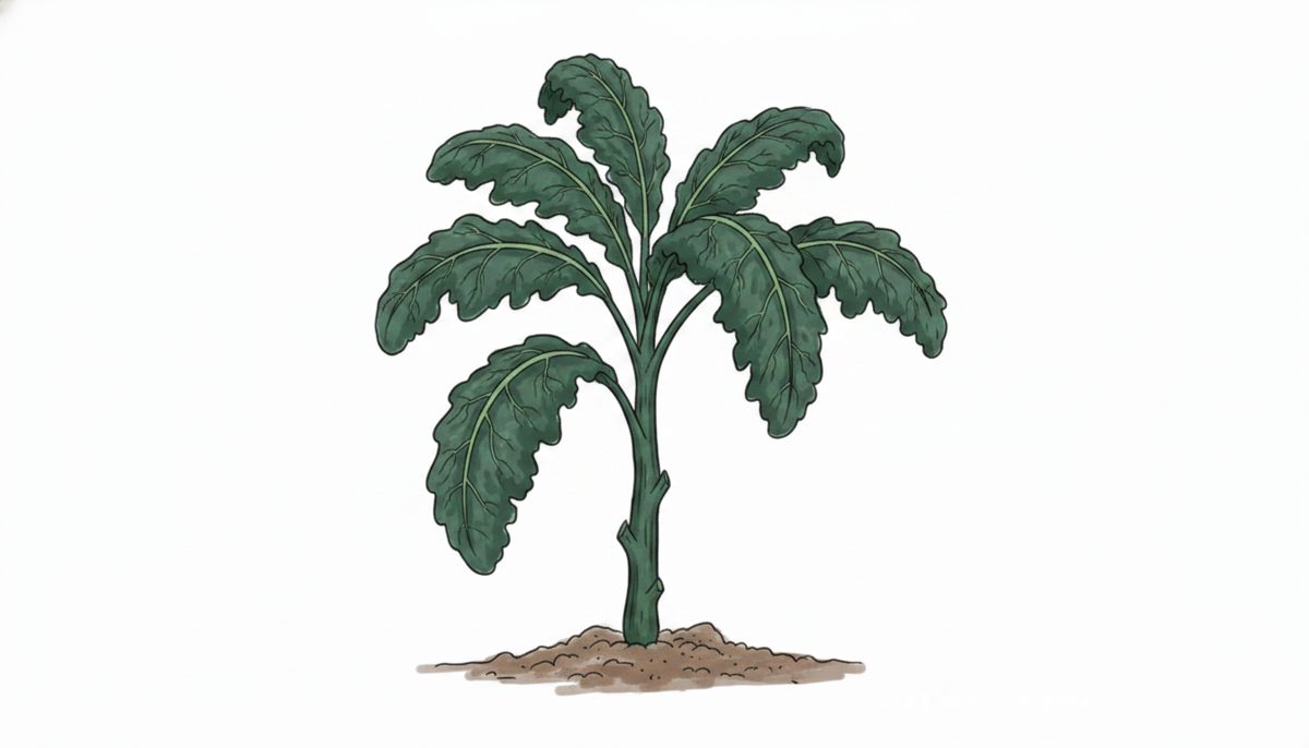 Cavolo nero — hand-drawn botanical illustration